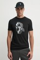 Karl Lagerfeld tricou din bumbac negru 544242.755060