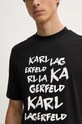 Хлопковая футболка Karl Lagerfeld 544225.755443 чёрный