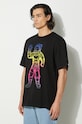 Billionaire Boys Club tricou din bumbac Standing Astro negru B24244