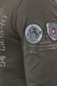 Βαμβακερή μπλούζα με μακριά μανίκια Aeronautica Militare TS2339J641 πράσινο