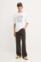 Desigual tricou din bumbac KAI 24WMTK28 alb AW24