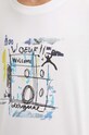 Desigual tricou din bumbac KAI 24WMTK28 alb