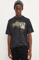 Одяг Бавовняна футболка Desigual MAX 24WMTK30 чорний