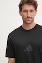 Памучна тениска adidas ZNE стандартна черен JE3069