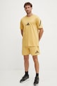 Бавовняна футболка adidas ZNE JF2458 жовтий AW24