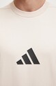 Бавовняна футболка adidas ZNE JF2459 бежевий