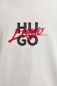 Бавовняна футболка HUGO 50521076 бежевий