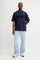 Bavlnené tričko HUGO 50525765 tmavomodrá AW25