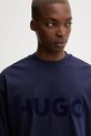 Bavlnené tričko HUGO tmavomodrá 50525765