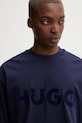 Βαμβακερό μπλουζάκι HUGO σκούρο μπλε 50525765
