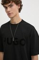 Хлопковая футболка HUGO чёрный 50525765