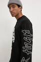 HUGO longsleeve bawełniany czarny 50527799