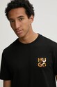 Bavlněné tričko HUGO černá 50522134
