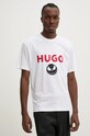 HUGO tricou din bumbac print alb 50537986