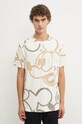 Бавовняна футболка Desigual BEAU-MICKEY x Disney бежевий 24WMTK31