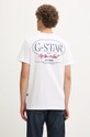 Îmbrăcăminte G-Star tricou D25087.C506 alb