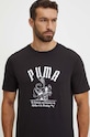 Puma tricou din bumbac negru 628003