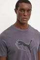 Βαμβακερό μπλουζάκι Puma γκρί 682858.