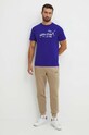 Хлопковая футболка Puma 683236 фиолетовой AW24