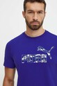 Хлопковая футболка Puma фиолетовой 683236