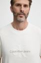 Calvin Klein Jeans t-shirt bawełniany beżowy J30J326158