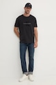 Памучна тениска Calvin Klein Jeans J30J326158 черен NC24