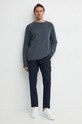 Бавовняний лонгслів Calvin Klein Jeans J30J326450 сірий AW24