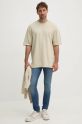 Calvin Klein Jeans t-shirt bawełniany J30J326457 beżowy AW24