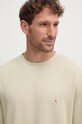 Bavlněné tričko Calvin Klein Jeans béžová J30J326457