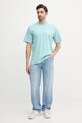 Calvin Klein Jeans tricou din bumbac J30J326857 turcoaz SS25