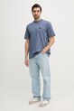 Calvin Klein Jeans t-shirt bawełniany J30J326857 niebieski SS25