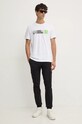 Βαμβακερό μπλουζάκι Calvin Klein Jeans J30J326865 λευκό AW24