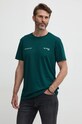 Хлопковая футболка Calvin Klein Jeans хлопок зелёный J30J326867
