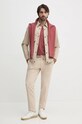 Бавовняна футболка Calvin Klein Jeans J30J326867 бордо AW24