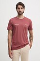 Бавовняна футболка Calvin Klein Jeans бордо J30J326867