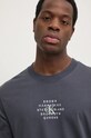 Памучна тениска Calvin Klein Jeans сив J30J326871