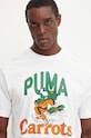Puma t-shirt bawełniany PUMA X CARROTS Graphic Tee biały 627443