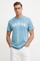 Дрехи Памучна тениска Guess M4BI04.K9RM1 тюркоазен