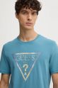 Guess t-shirt z elastanem turkusowy M4BI35.J1314