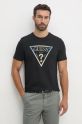 Guess t-shirt z elastanem czarny M4BI35.J1314