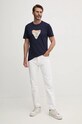 Guess t-shirt bawełniany M4BI44.I3Z14 granatowy AW24
