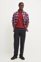 Bavlněné tričko Reebok 100206017 burgundské AW24