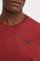 Bavlněné tričko Reebok 100206017 burgundské