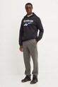 Памучна тениска Reebok 100206031 сив AW24