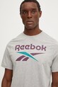 Памучна тениска Reebok сив 100206031