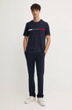 Tommy Hilfiger t-shirt bawełniany MW0MW37390 granatowy AW24