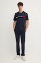 Bavlnené tričko Tommy Hilfiger MW0MW37390 tmavomodrá AW24