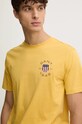 Bavlněné tričko Gant žlutá 2003269