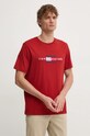 Bavlnené tričko Tommy Hilfiger červená MW0MW36455