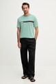 Tommy Hilfiger tričko pánské bavlněné MW0MW36498 tyrkysová SS26